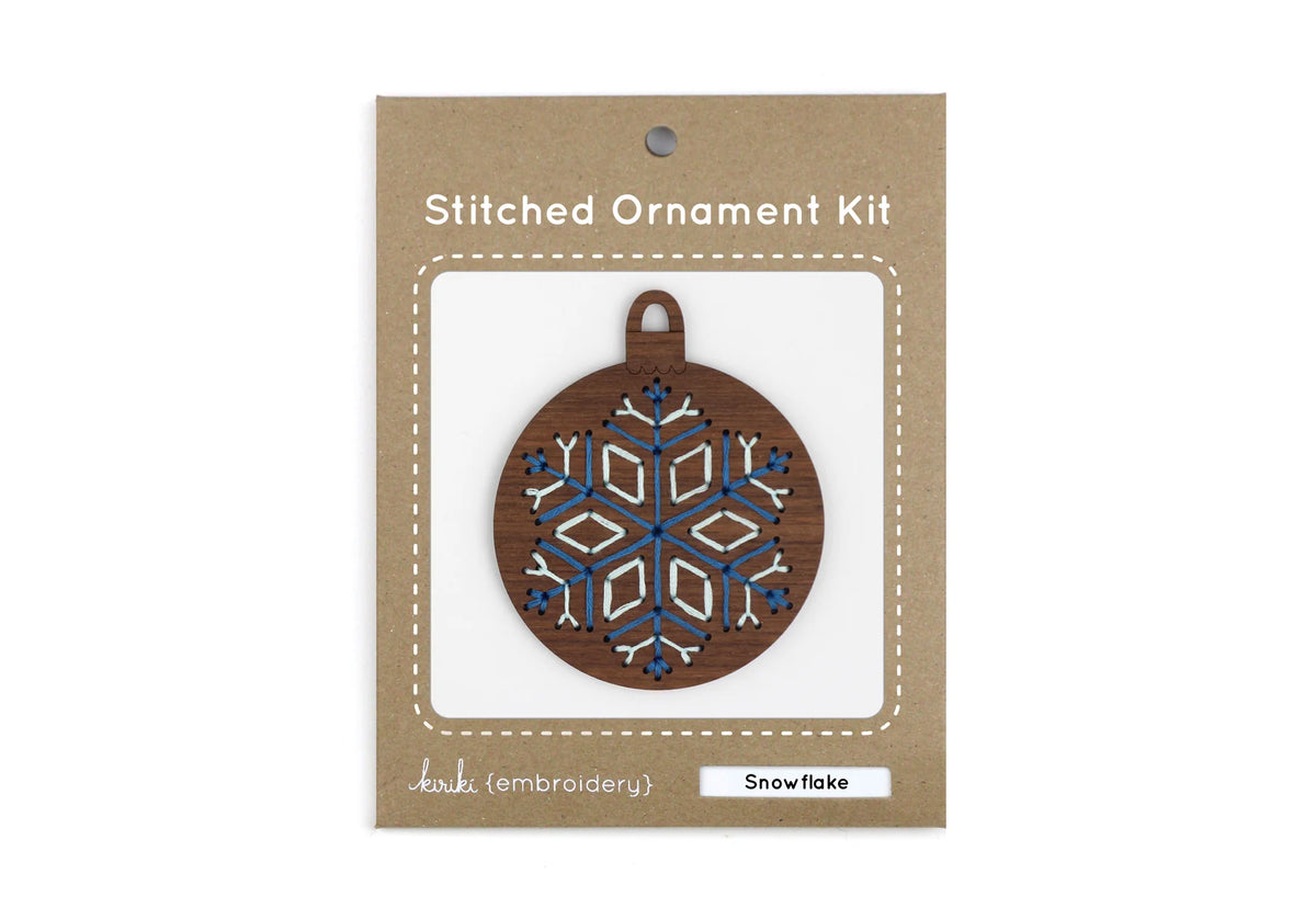 Kiriki Press - Snowflake - Embroidered Ornament Kit