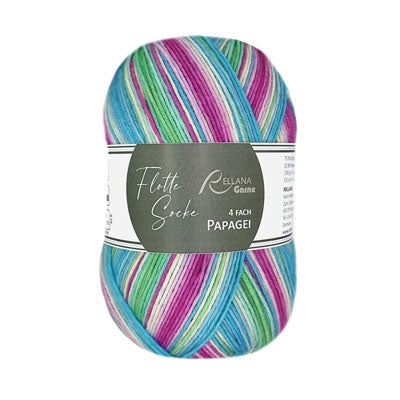 Rellana Garne - Flotte Socke 4ply Papagei