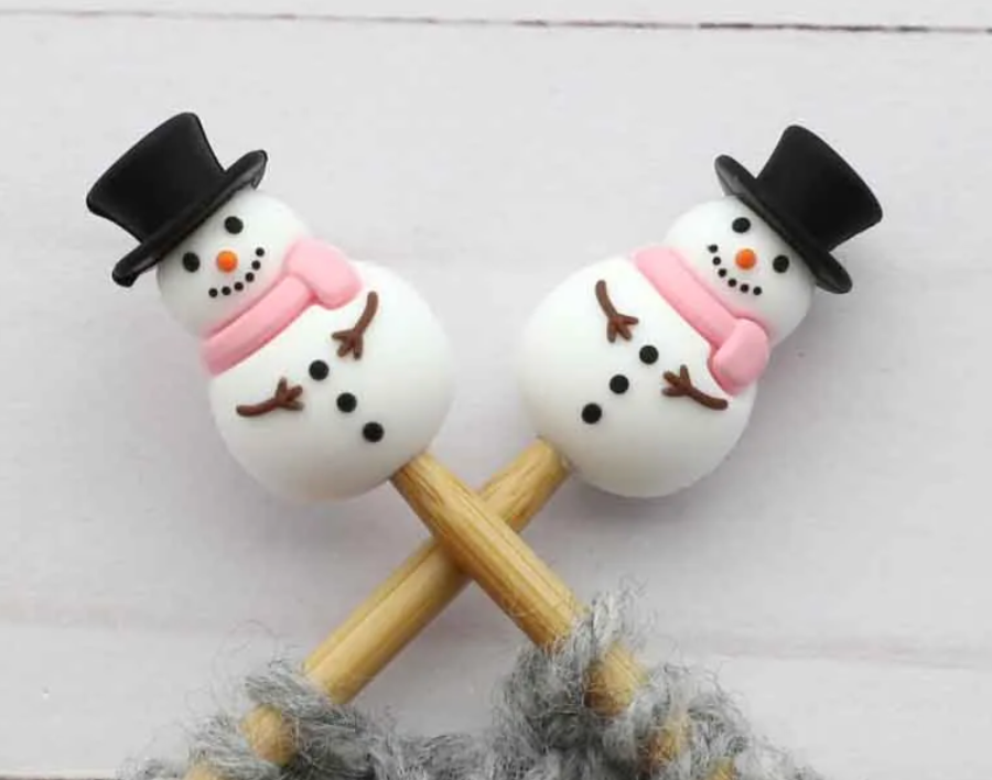 Fox & Pine - Pink Scarf Snowman | Stitch Stoppers