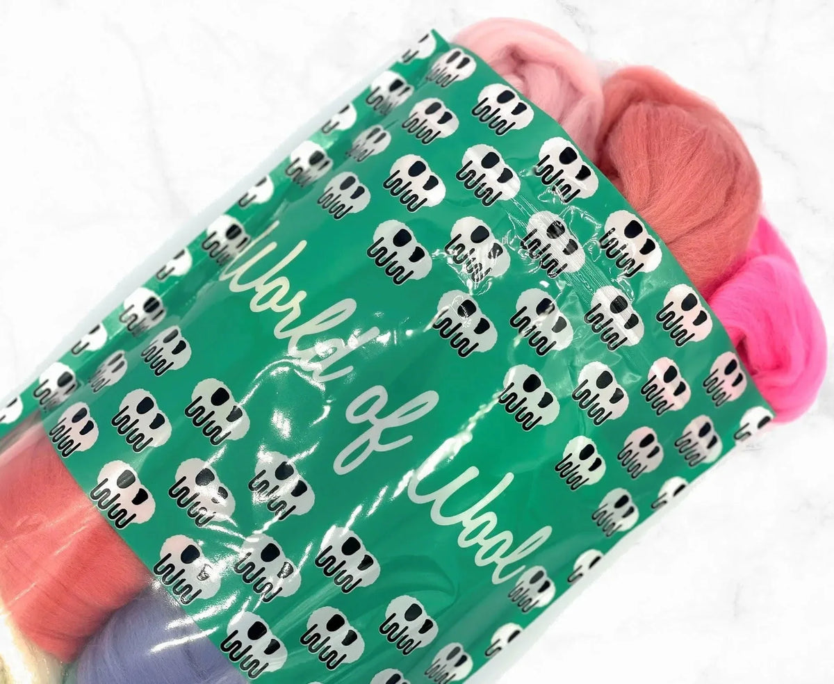 World of Wool - Carded merino wool UNICORN MIXED BAG 250g