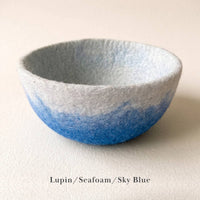 Fibres of Life - Felt Bowl - Large Ombre | Felt Yarn Bowl | Crochet Bowl