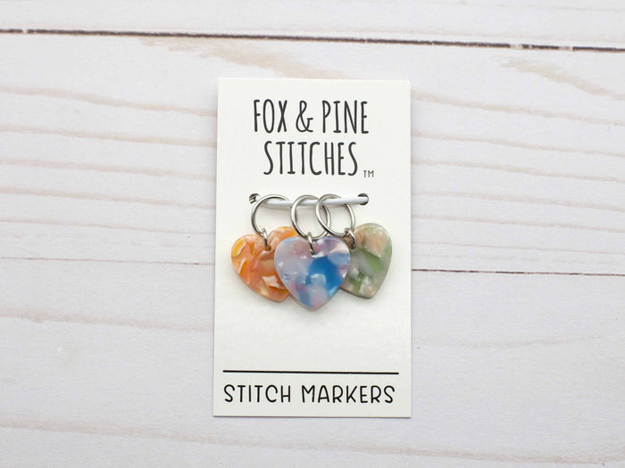 Fox & Pine - Heart Stained Glass | Stitch Markers