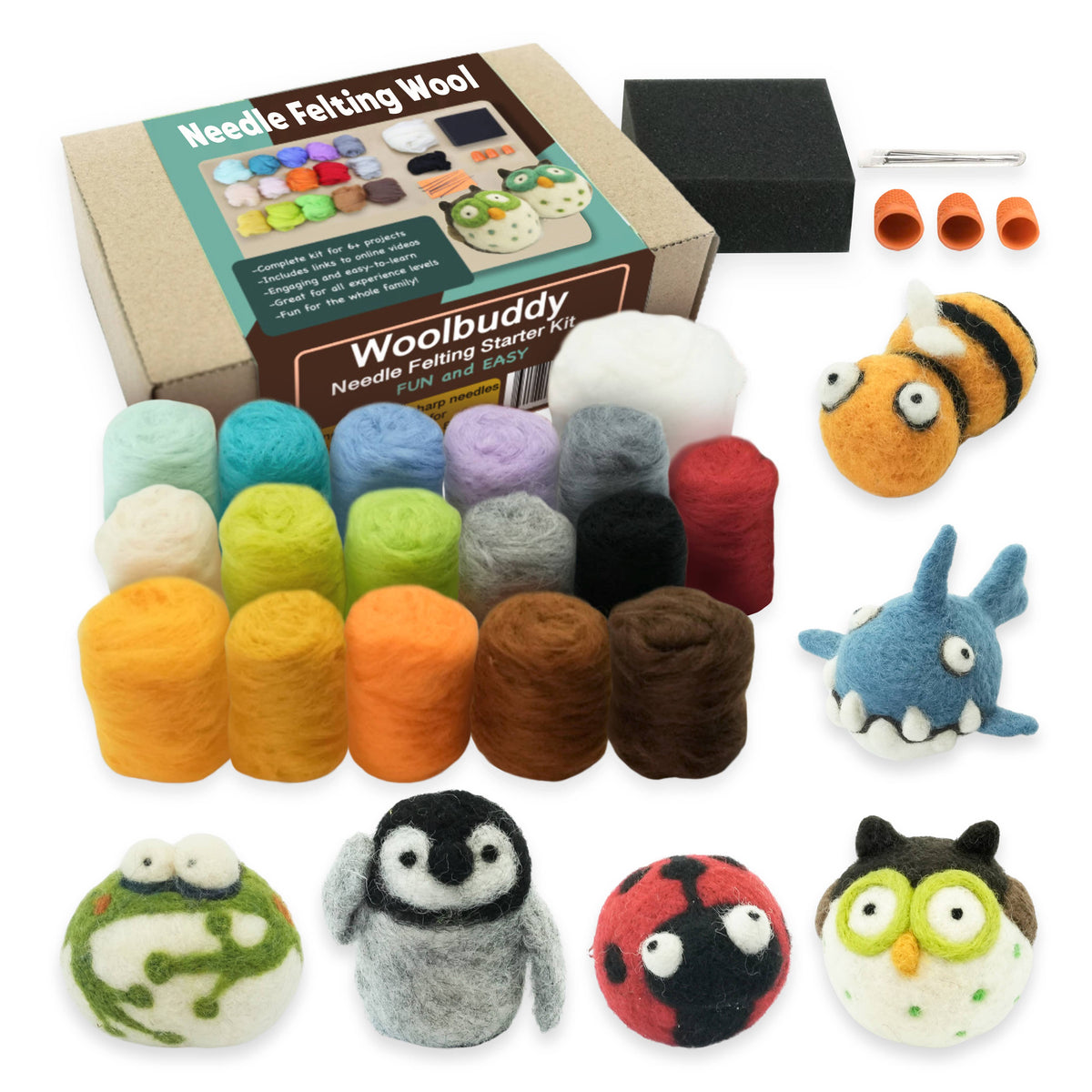 Woolbuddy - DIY Needle Felting Starter Kit – All-in-One Wool Craft Set