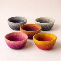 Fibres of Life - Felt Bowl - Large Ombre | Felt Yarn Bowl | Crochet Bowl