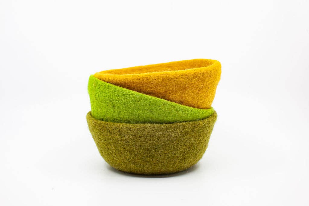Fibres of LIfe - Felt Bowl - Small | Wool Felt Yarn Bowl | Knitting Bowl