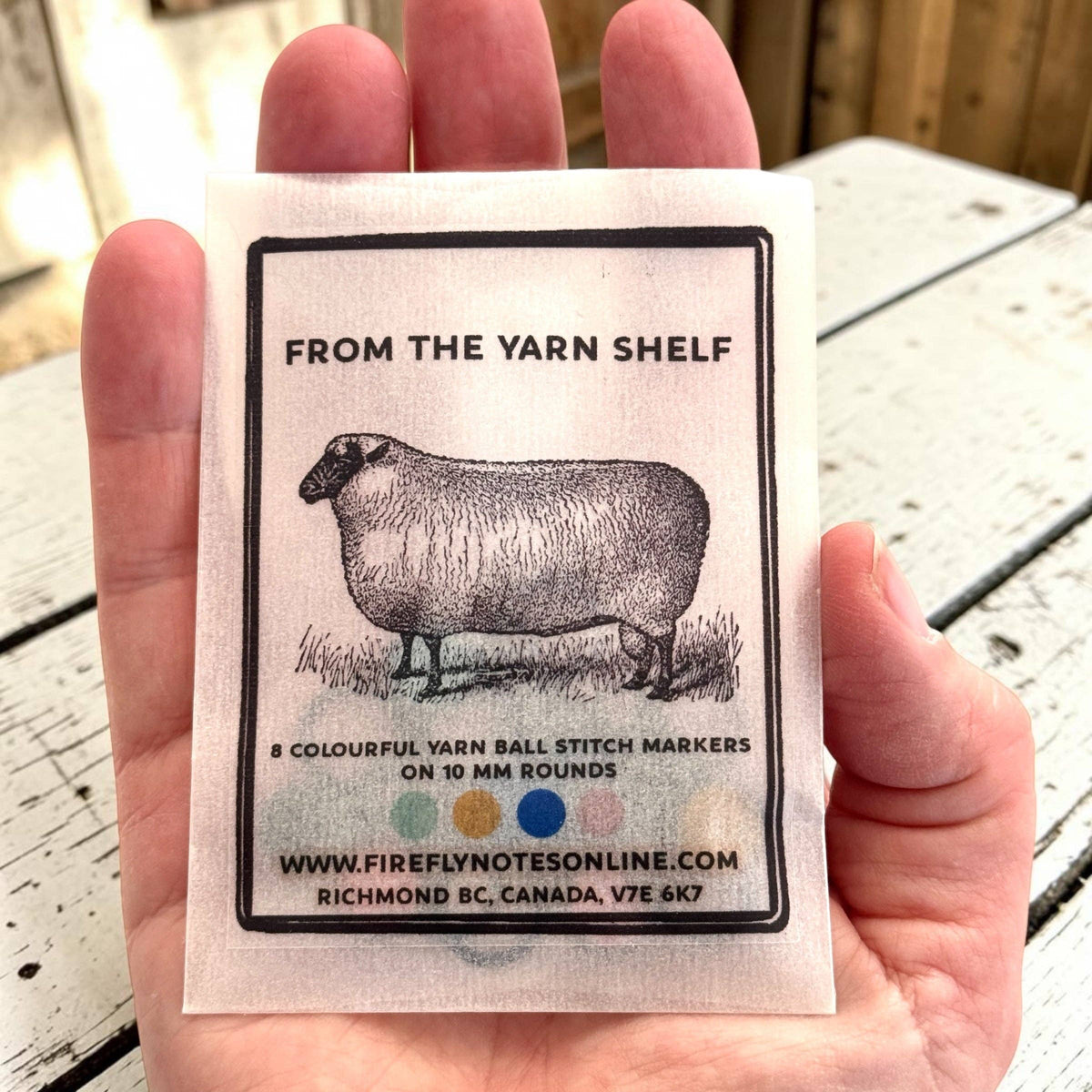Firefly Notes - From the Yarn Shelf – Yarn Ball Stitch Marker Set (Set of 8) | Knitting Stitch Markers