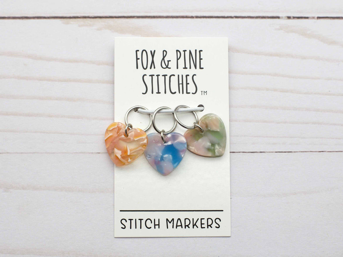 Fox & Pine - Heart Stained Glass | Stitch Markers