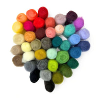 Woolbuddy - Eco Wool Fibre Collection Kit – 40 or 60 Colors - for spinning and felting