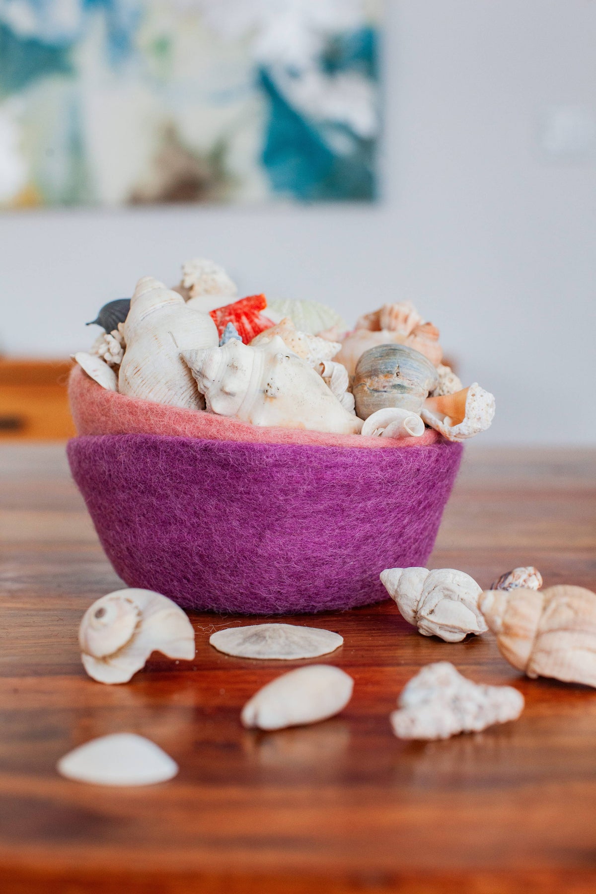 Fibres of LIfe - Felt Bowl - Small | Wool Felt Yarn Bowl | Knitting Bowl