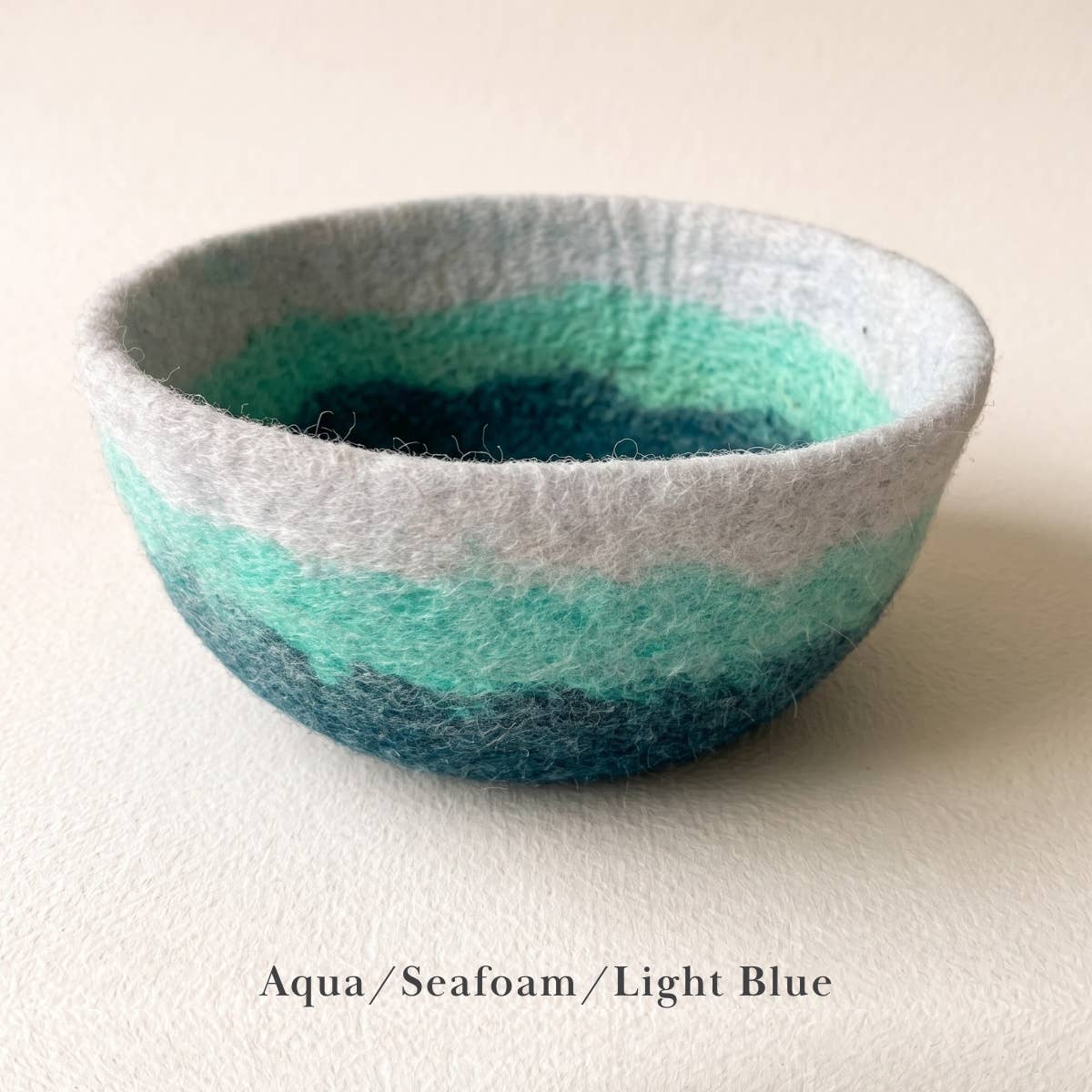 Fibres of Life - Felt Bowl - Large Ombre | Felt Yarn Bowl | Crochet Bowl