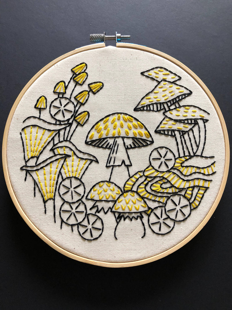 Hook, Line & Tinker - Mushrooms Complete Embroidery Kit