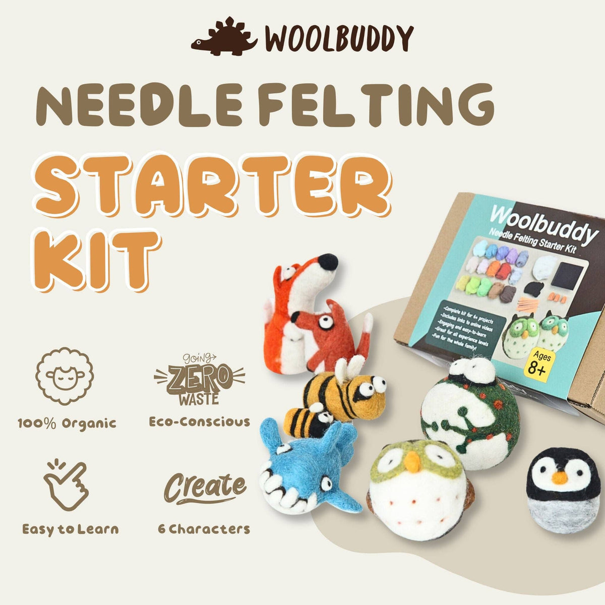 Woolbuddy - DIY Needle Felting Starter Kit – All-in-One Wool Craft Set