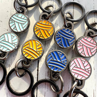 Firefly Notes - From the Yarn Shelf – Yarn Ball Stitch Marker Set (Set of 8) | Knitting Stitch Markers