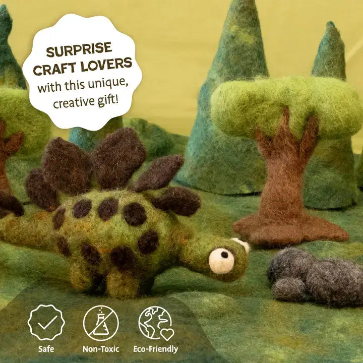 Woolbuddy - DIY Needle Felting Dinosaur Kit – Craft 4 Dino Friends