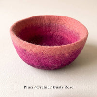Fibres of Life - Felt Bowl - Large Ombre | Felt Yarn Bowl | Crochet Bowl