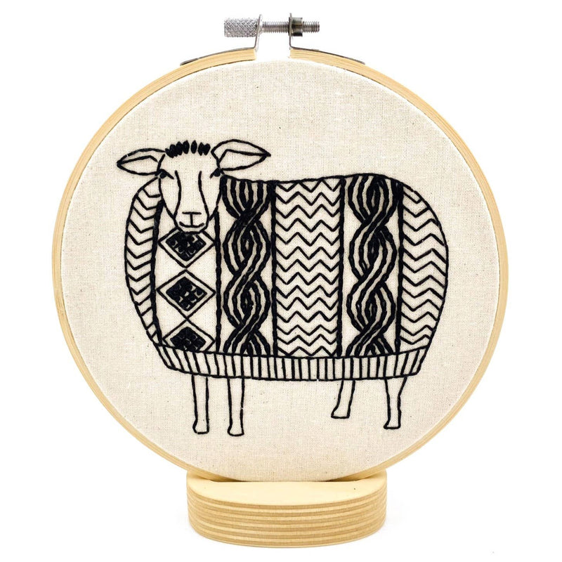 Hook, Line & Tinker - Sweater Weather Sheep Complete Embroidery Kit