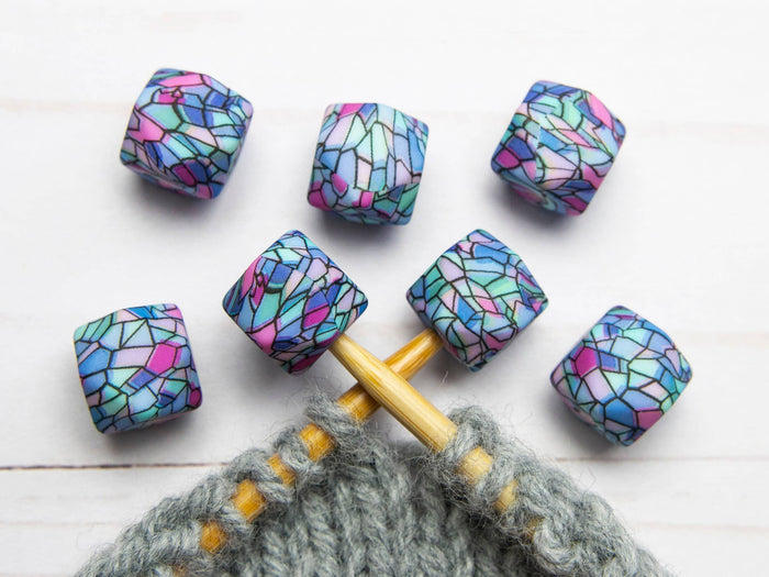 Fox & Pine - Stained Glass Hexagon | Stitch Stoppers