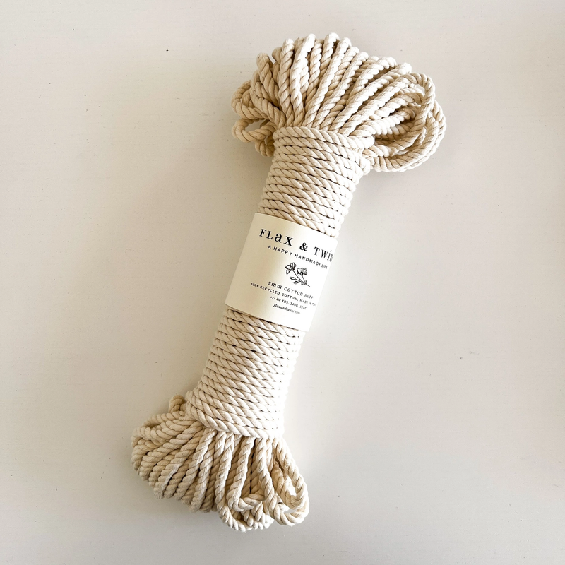 Flax & Twine - Chelsea Rope Basket Kit (Parchment)