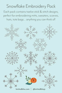 Knitted Bliss - Stick & Stitch – Snowflake Pack