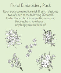 Knitted Bliss - Stick & Stitch -  Floral Pack