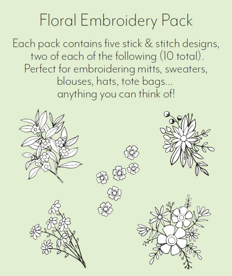 Knitted Bliss - Stick & Stitch -  Floral Pack