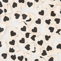 Sarah Hearts - Black Heart - Sewing Organic Cotton Quilt and Garment Labels