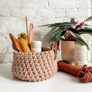 Flax & Twine - Chelsea Rope Basket Kit (Parchment)