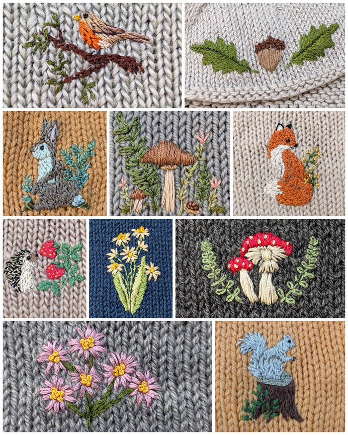 Knitted Bliss - Woodland Collection Stick & Stitch