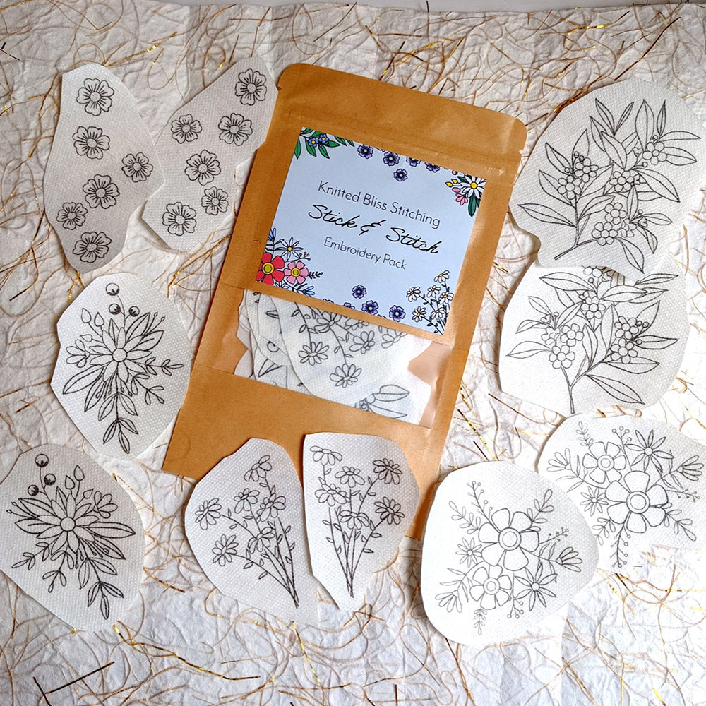 Knitted Bliss - Stick & Stitch -  Floral Pack