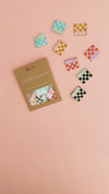 Sarah Hearts - Checkerboard Multipack - Sewing Woven Clothing Label Tags