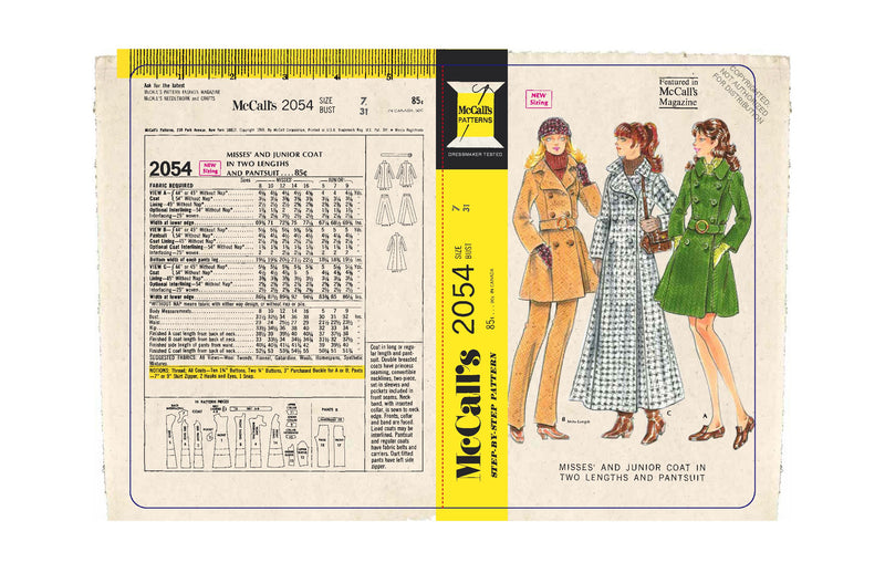 Stationery - Vintage McCall's Patterns Notebook Collection (Sewing Journal, Vintage Sewing Patterns, Gifts)