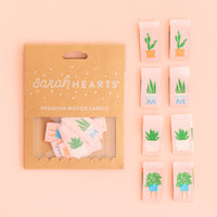 Sarah Hearts - Houseplants Multipack - Sewing Woven Clothing Label Tags