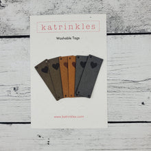 Katrinkles - Faux Suede Solid Heart Foldover Tags