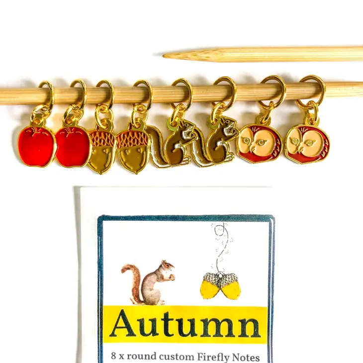 Firefly Notes - Autumn stitch markers for knitting