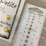 Firefly Notes - Tiny Brass Pear Shaped Stitch Marker and Pear Progress Keeper.