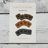 Katrinkles - Faux Suede Solid Heart Square Tags